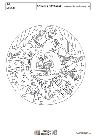 Mandala boyama sayfaları